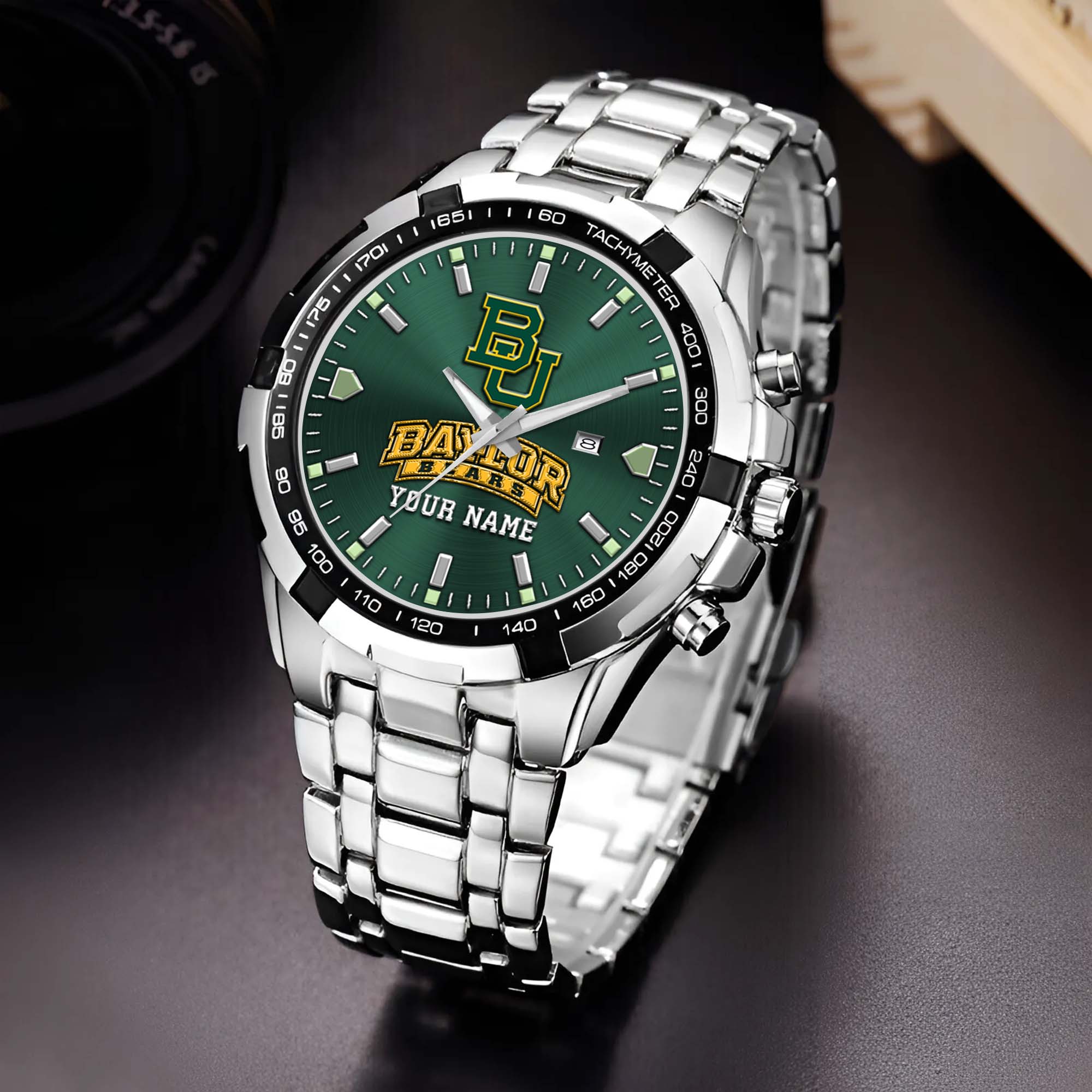 Baylor Bears Alloy Men Quartz Watch Custom Your Name, Sport Men Watch, Football Fan Gifts