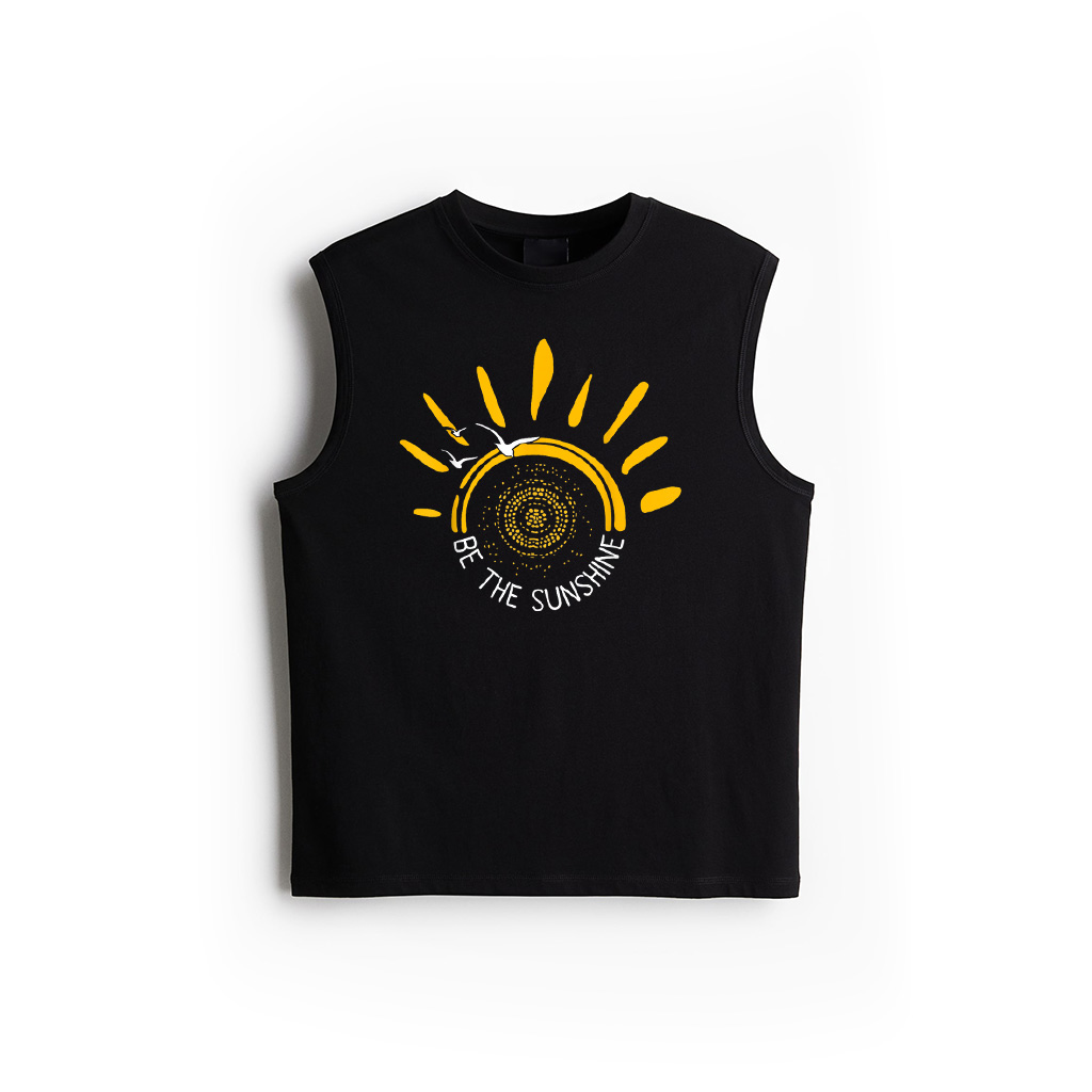 Be The Sunshine Positive Boho Retro Sun Design Tank Top