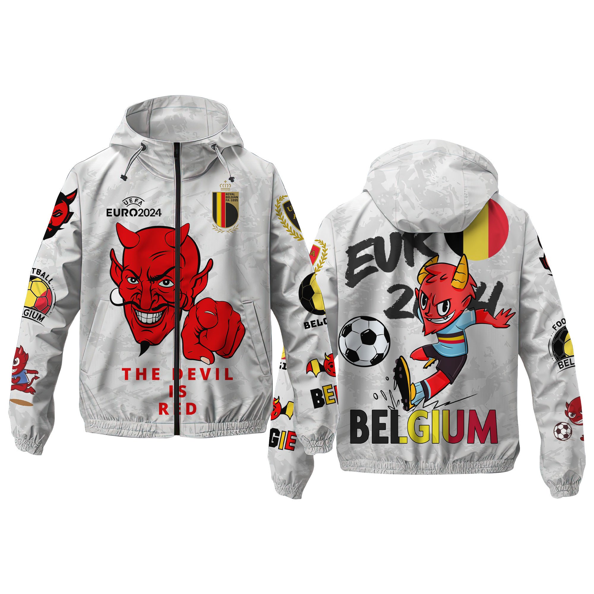 Belgium Euro Windbreaker Outdoor Jacket