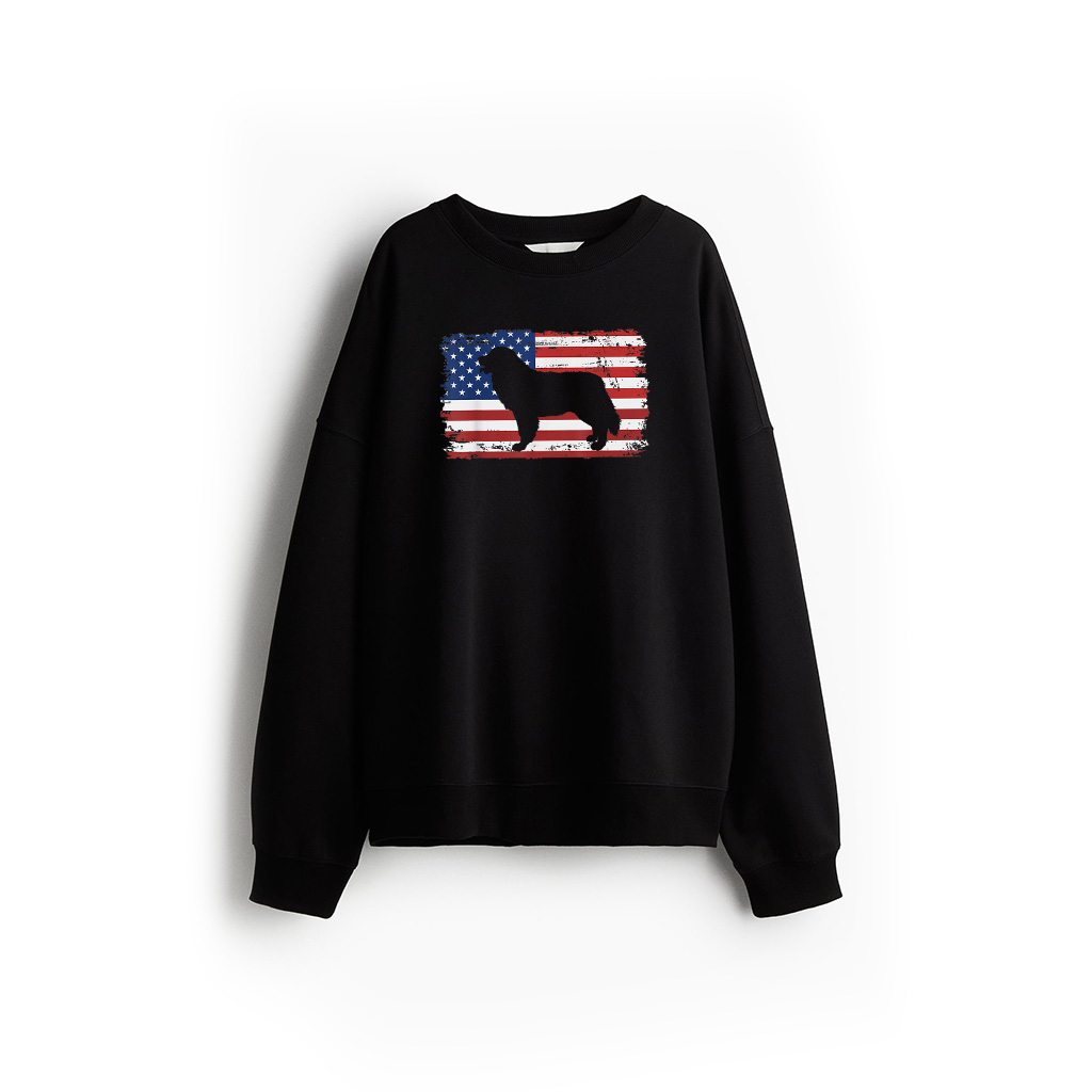 Bernese Mountain Dog USA American Flag 4Th Of July Patriotic Women Kids Men Sweatshirt 21-07-2025