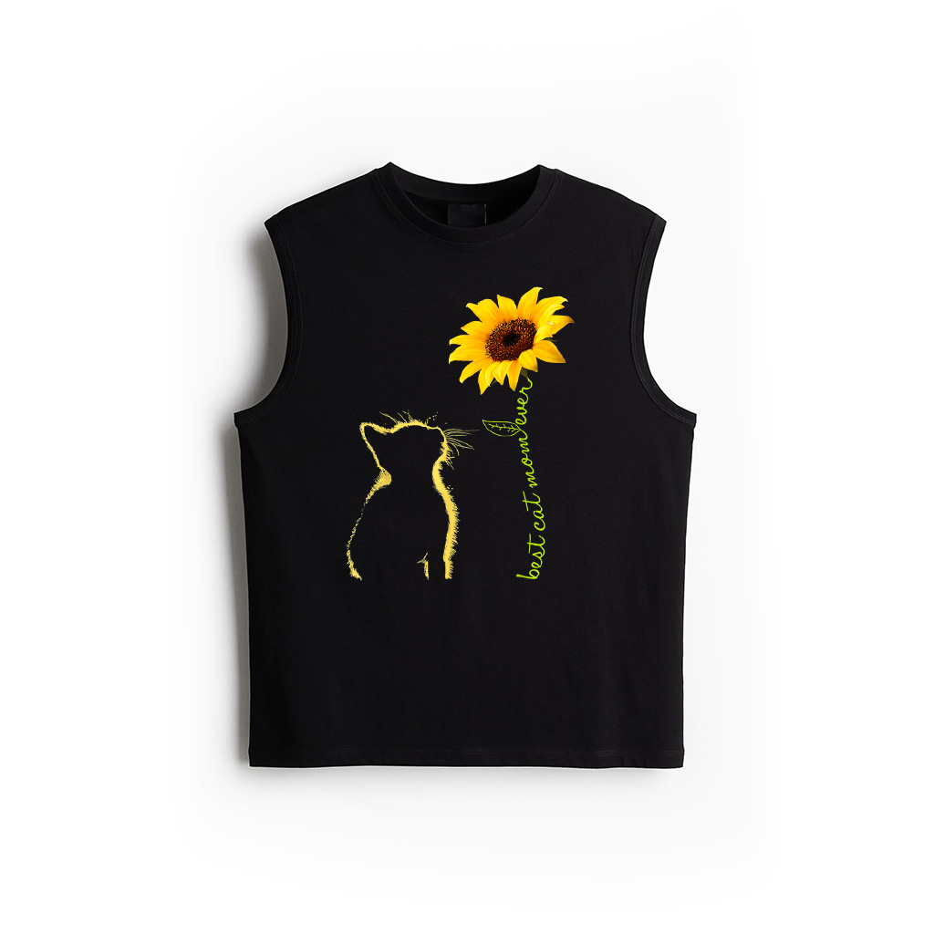 Best Cat Mom Ever Sunflower Mother's Day For Cat Lover Tank Top