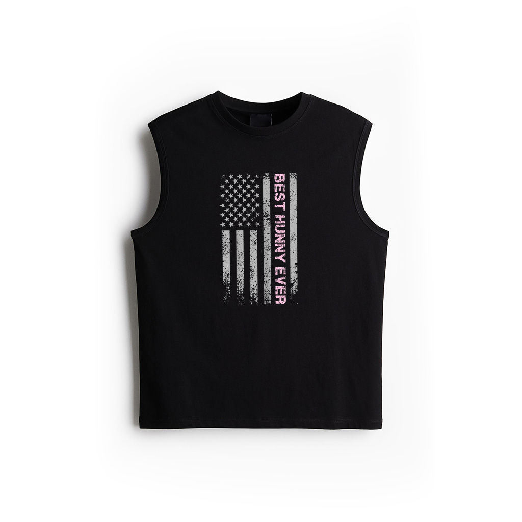 Best Hunny Ever With US American Flag Vintage Mother's Day Tank Top