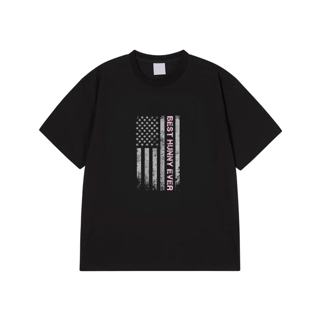 Best Hunny Ever With US American Flag Vintage Mother's Day T-Shirt