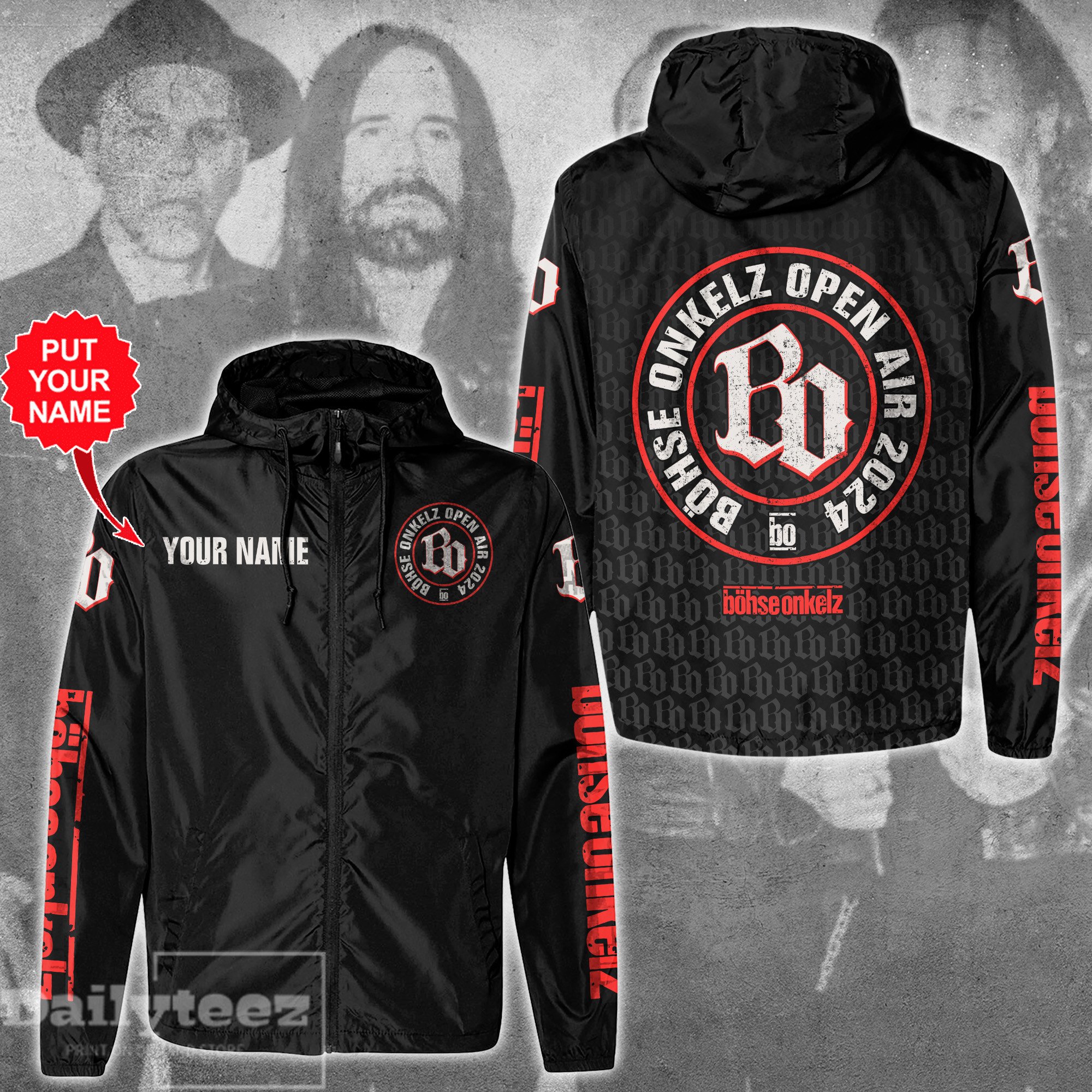 Bhse Onkelz Music Personalized Style Windbreaker Jacket