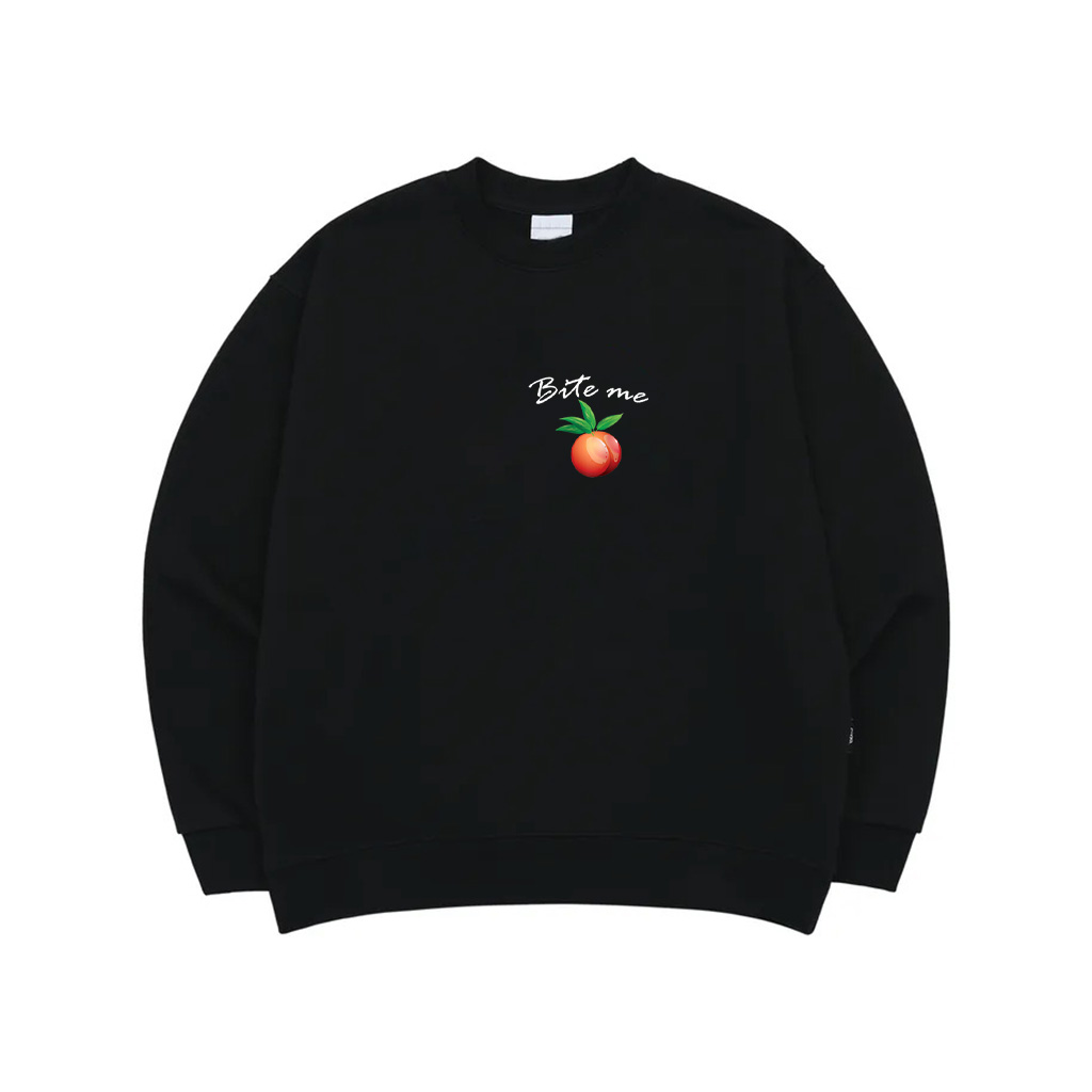Bite Me Peach Joke Summer Vibes Fruit Vintage Peachy Gift Sweatshirt