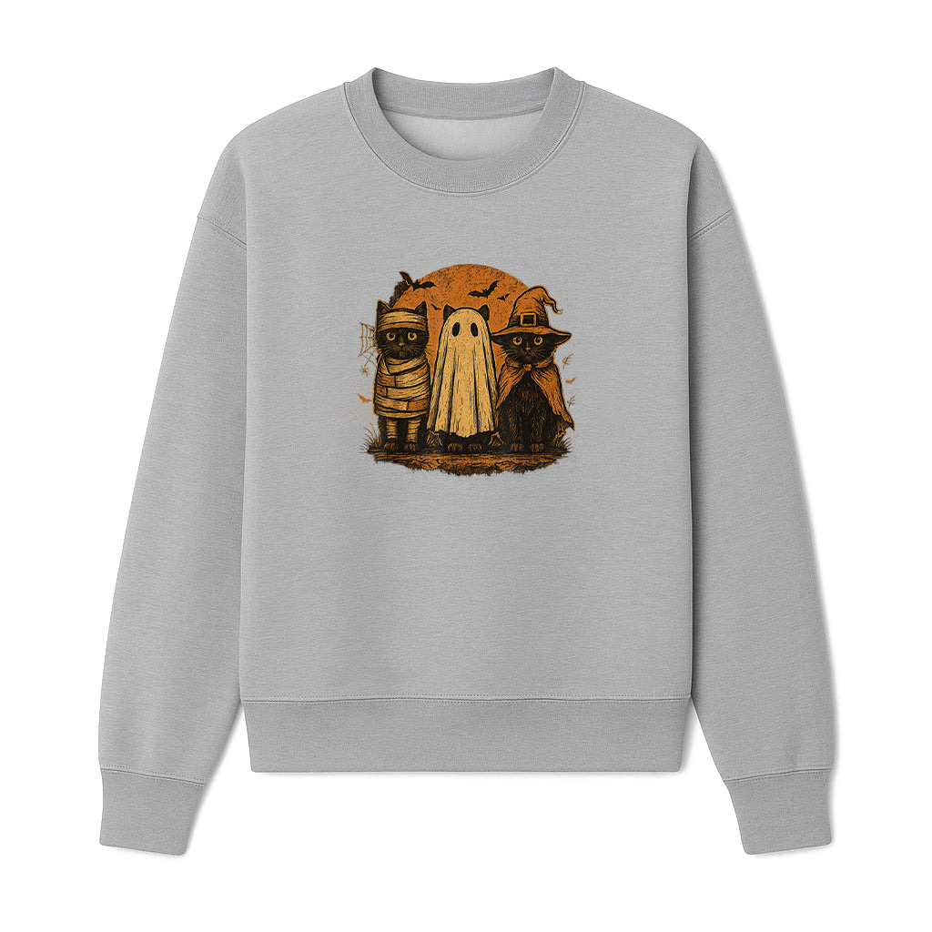 Black Cat Vintage Halloween Trio Retro Sweatshirts 06-10-2025