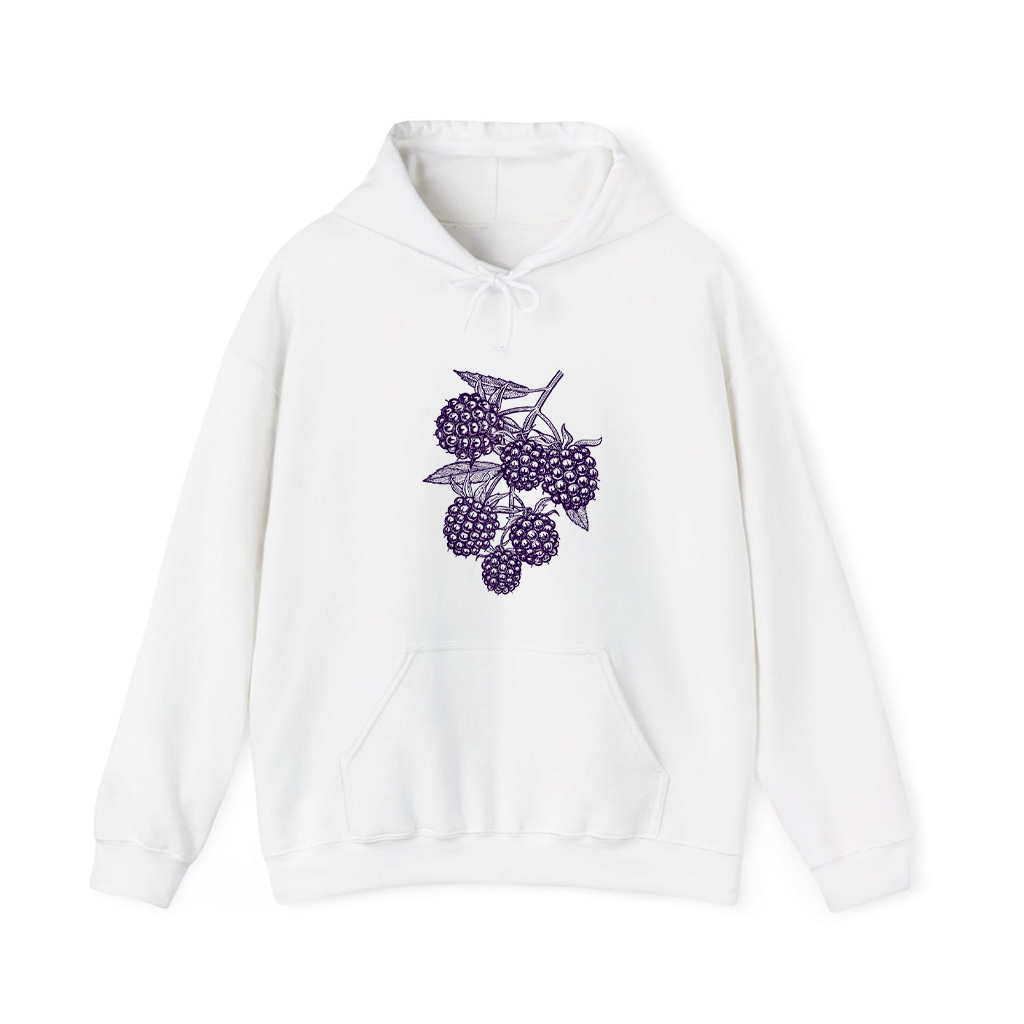 Blackberry Fruit Retro Vintage Drawing   Blackberry Hoodie