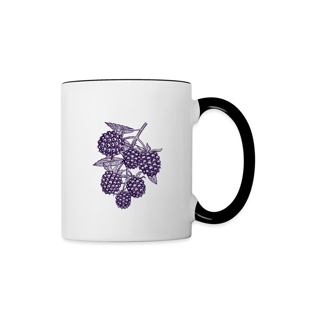 Blackberry Fruit Retro Vintage Drawing   Blackberry Mug