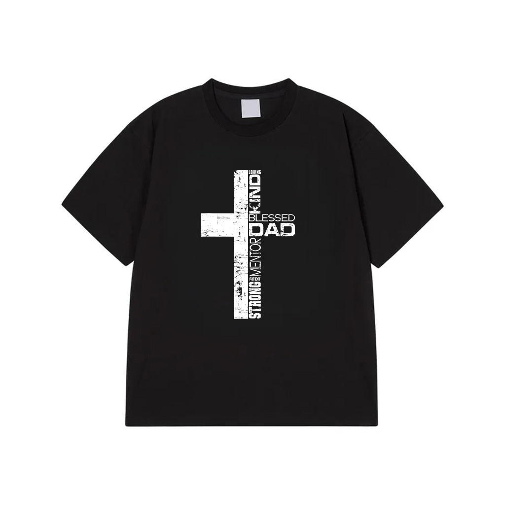 Blessed Dad Cross Christians Tee Father's Day Christian Dad T-Shirt