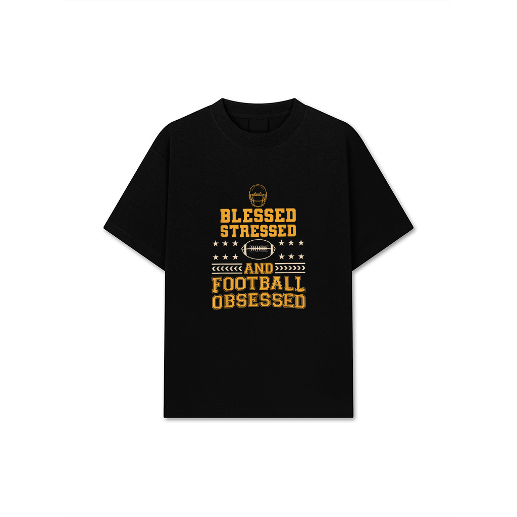 Blessed Stressed Football Obsessed T-Shirt