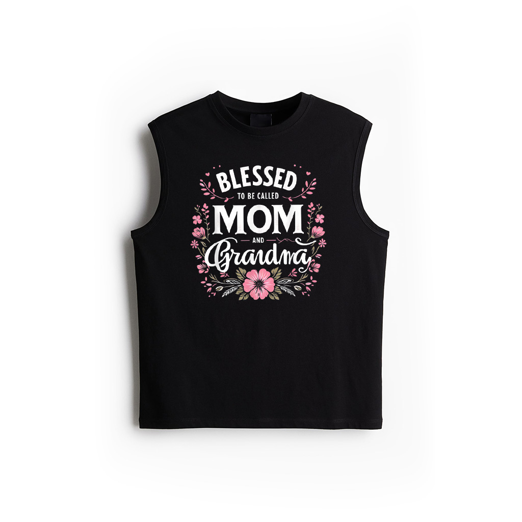 Blessed To Be Called Mom And Grandma Flowers Mothers Day Tank Top