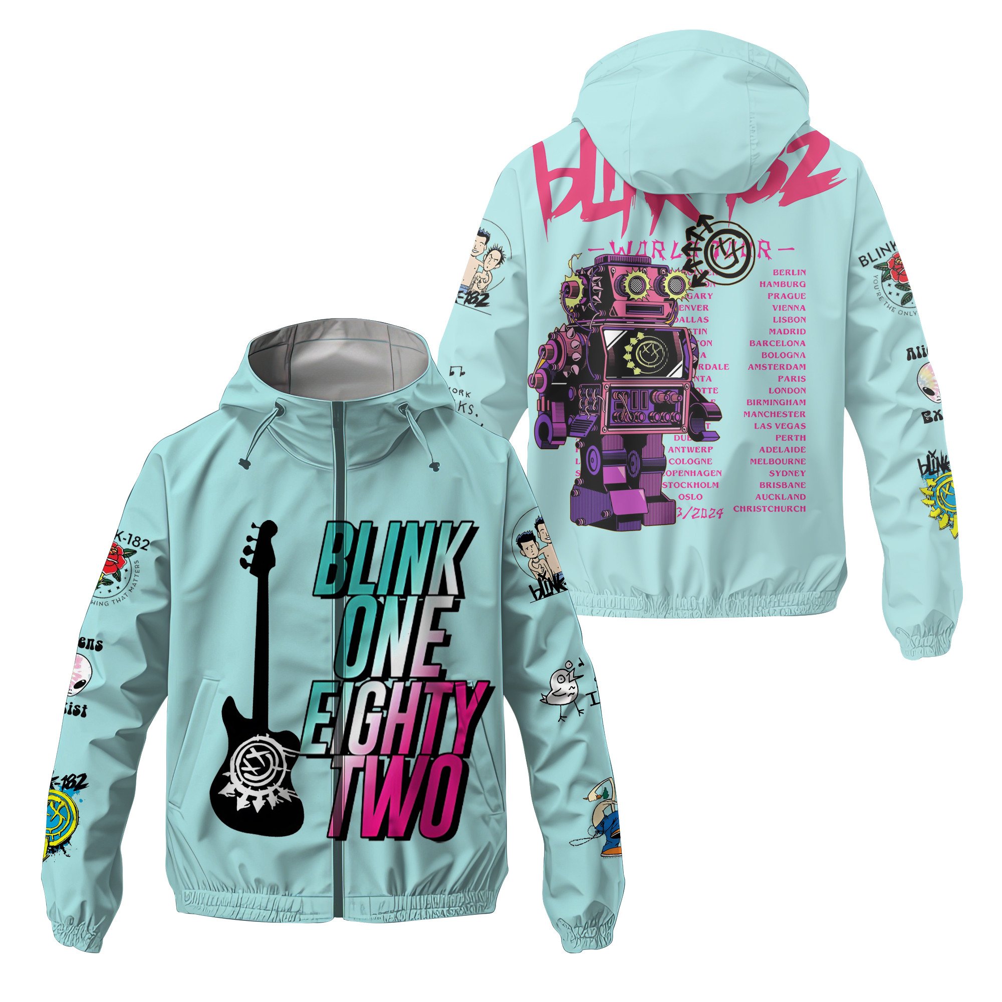 Blink 182 Music Windbreaker Outdoor Jacket