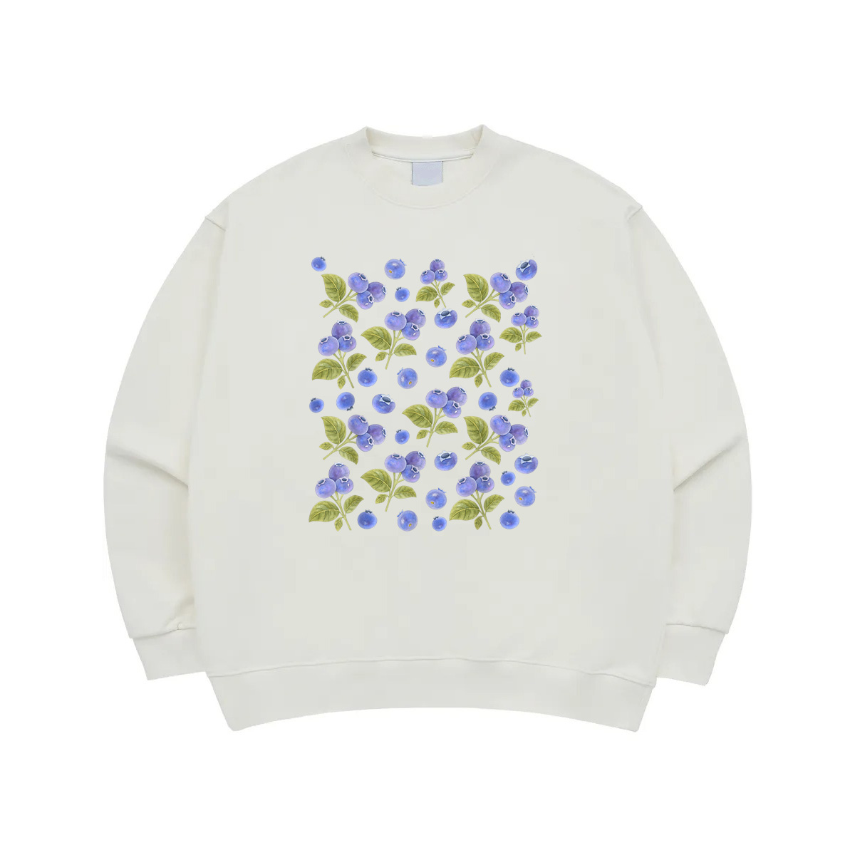 Blueberries Watercolor Pattern Cottagecore Farmcore Sweatshirt