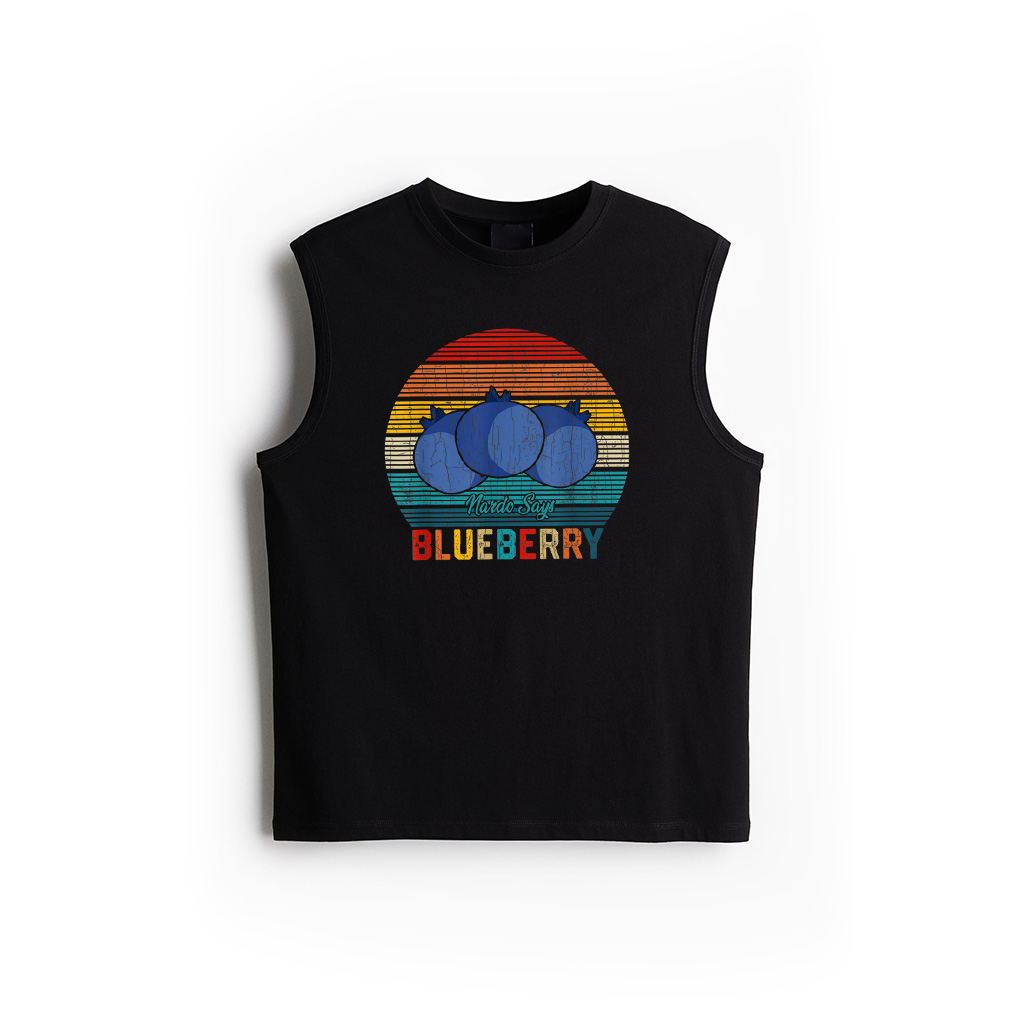 Blueberry Retro Funny Berry Lover Eater Graphic Tank Top