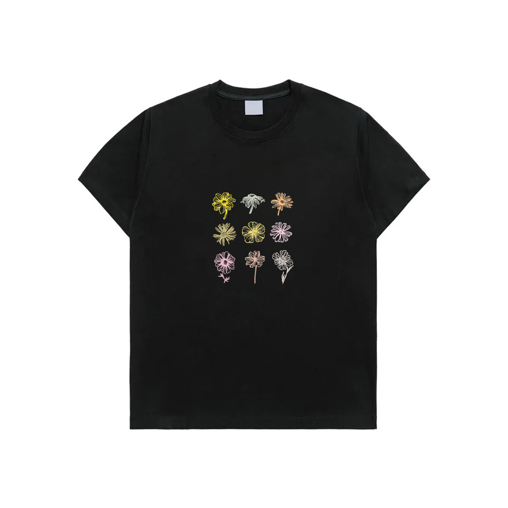Boho Botanical And Floral Line Art Illustration In Pastel T-Shirt