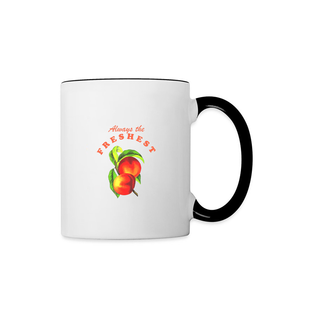 Boho Peaches Vintage Fruit Retro Label Always The Freshest Mug