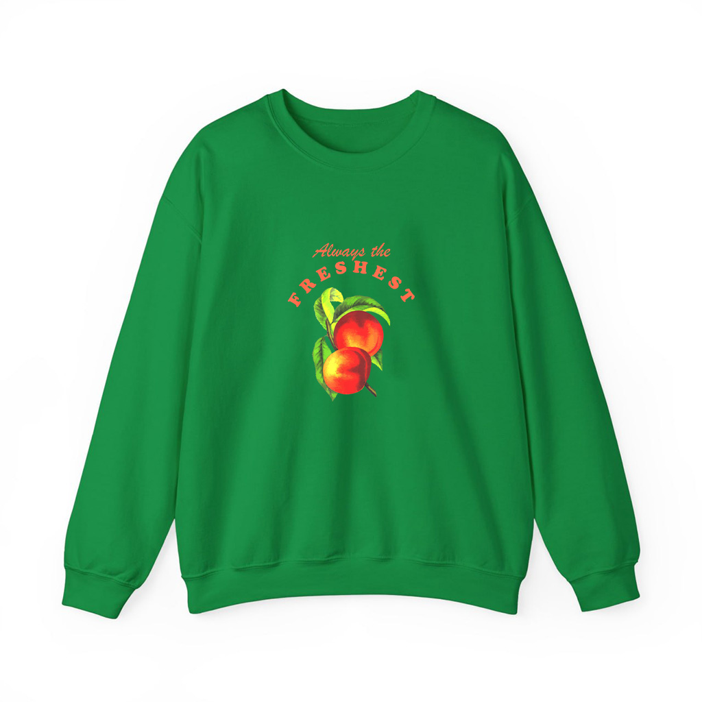 Boho Peaches Vintage Fruit Retro Label Always The Freshest Sweatshirts