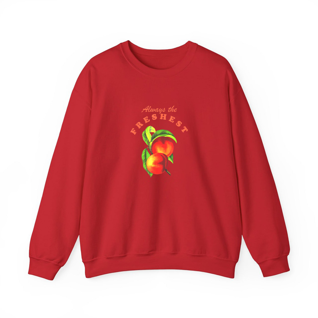 Boho Peaches Vintage Fruit Retro Label Always The Freshest Sweatshirts