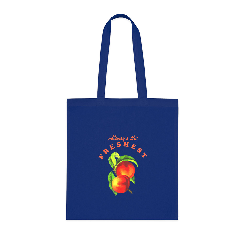 Boho Peaches Vintage Fruit Retro Label Always The Freshest Tote Bag