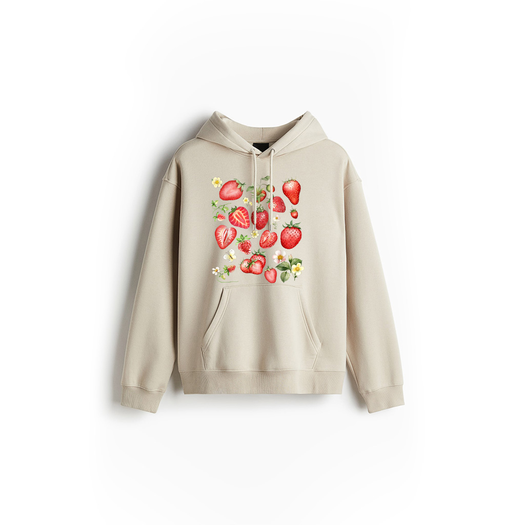 Boho Vintage Strawberry Festival Gift For Berry Fruit Lovers Hoodie 26-06-2025