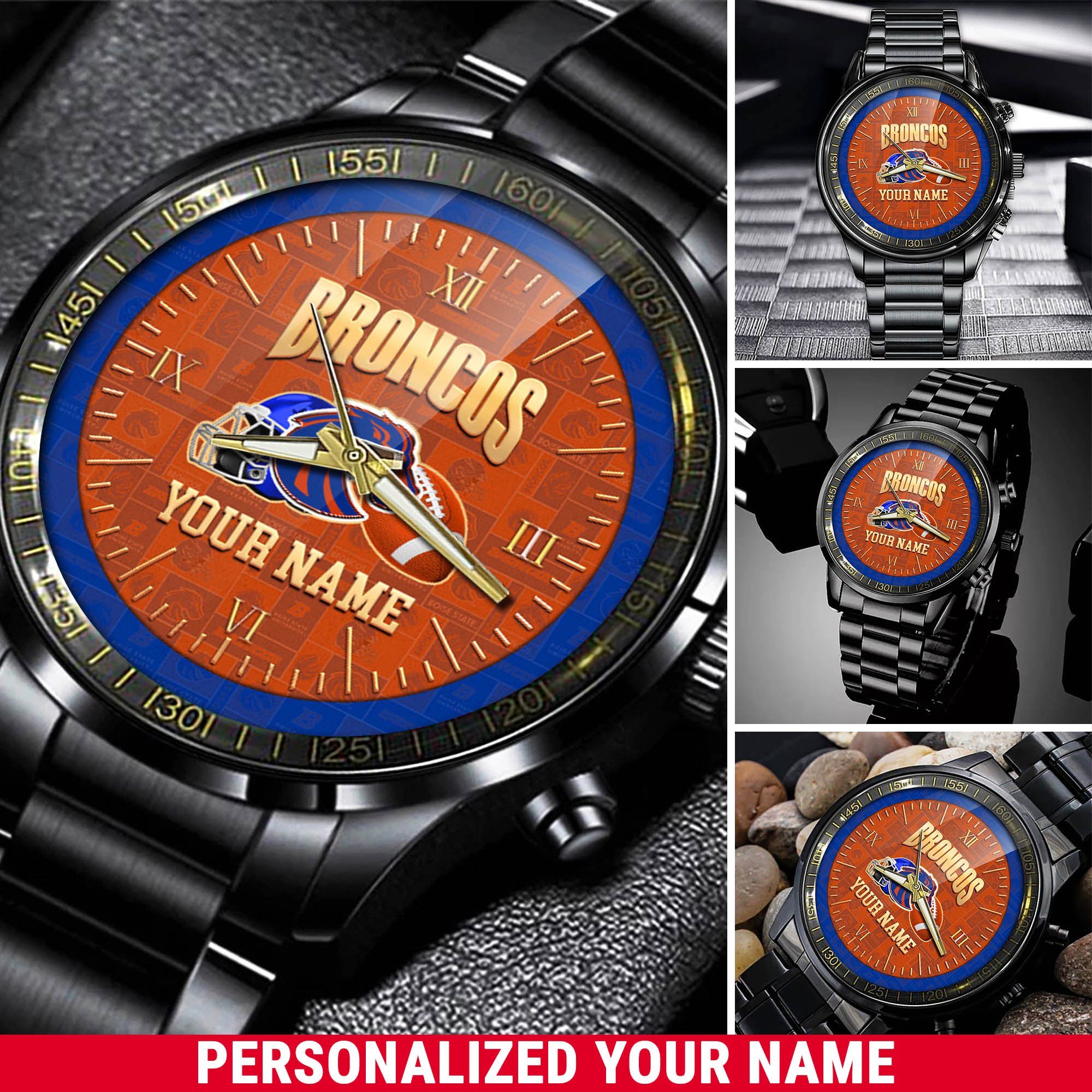 Boise State Broncos Watch 2024 Version Personalized Your Name, Sport Watch For Fans, Sport Gifts ETHY 54417