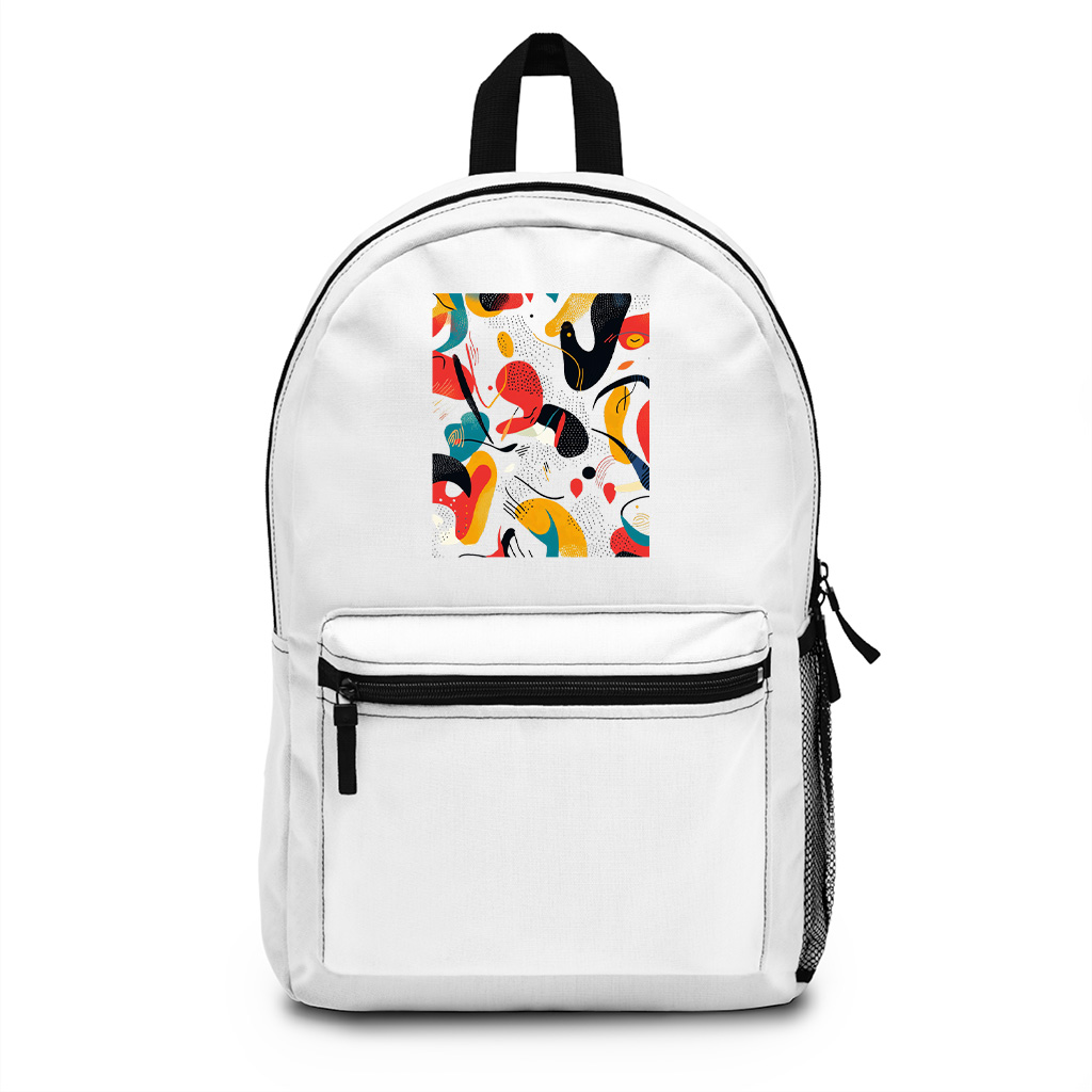 Bold Vibrant Abstract Art Print Backpack