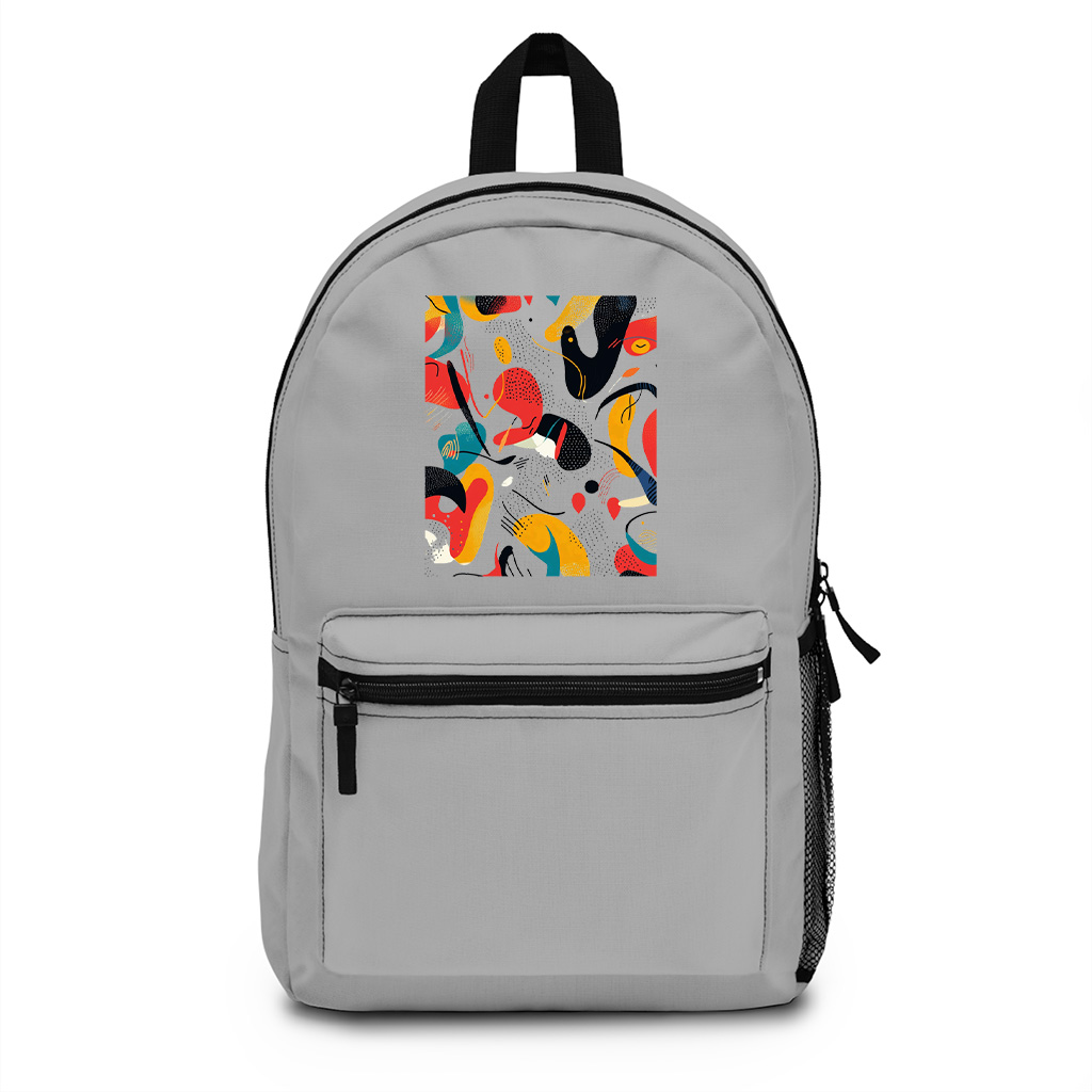 Bold Vibrant Abstract Art Print Backpack - Image 5