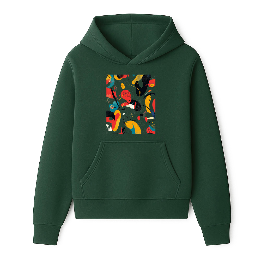 Bold Vibrant Abstract Art Print Hoodie - Image 3
