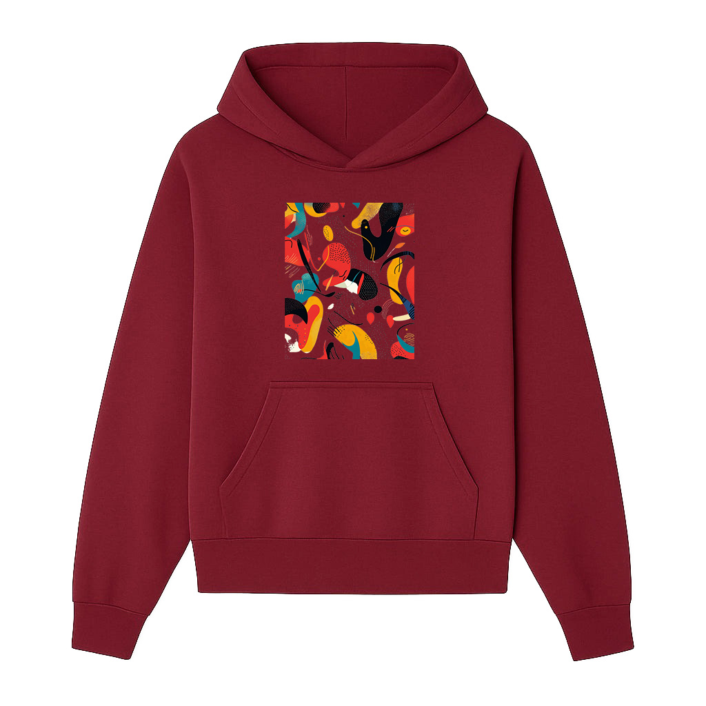 Bold Vibrant Abstract Art Print Hoodie - Image 6