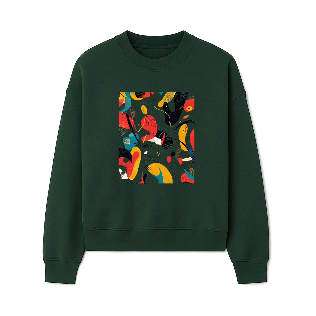 Bold Vibrant Abstract Art Print Sweatshirts - Image 3
