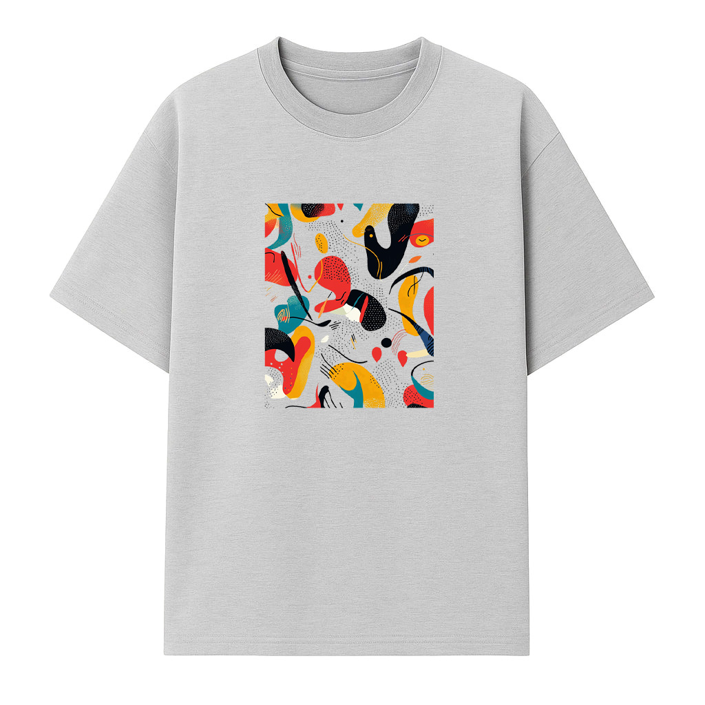 Bold Vibrant Abstract Art Print T-Shirt - Image 4