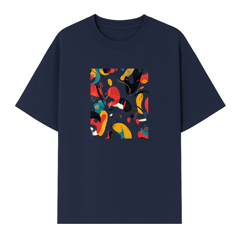 Bold Vibrant Abstract Art Print T-Shirt - Image 5