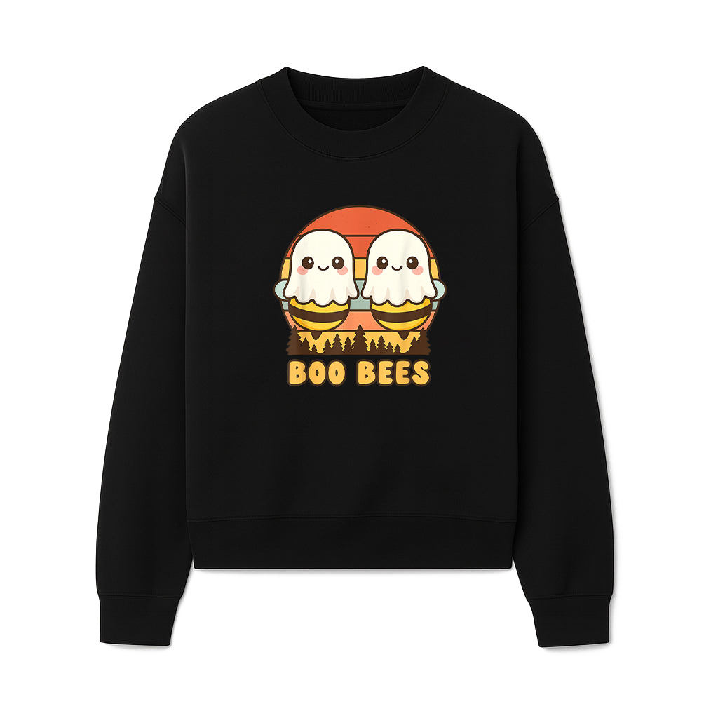 Boo Bees Funny Vintage Halloween Kawaii Ghost Bee Costume Sweatshirts 06-10-2025