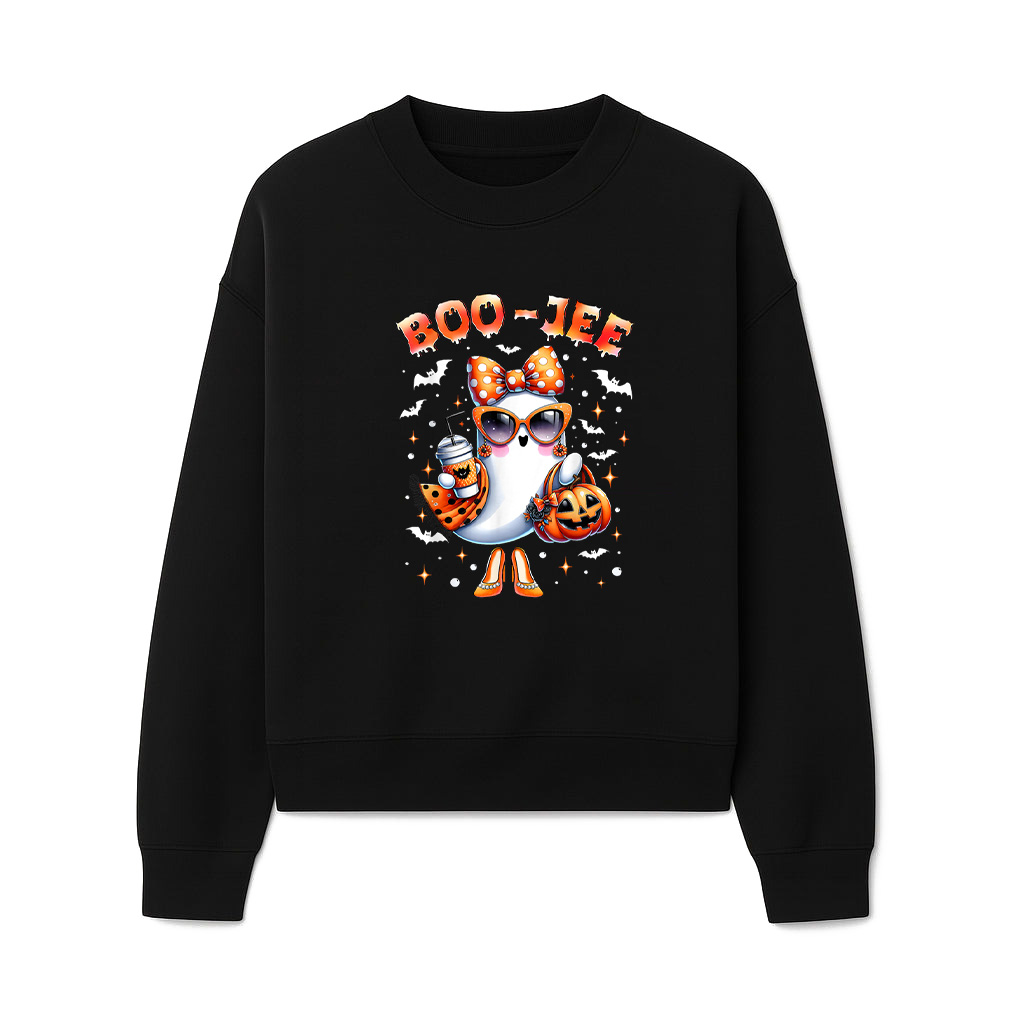 Boo Jee Funny Ghost Coffee Jack O Lantern Happy Halloween Sweatshirts 06-10-2025