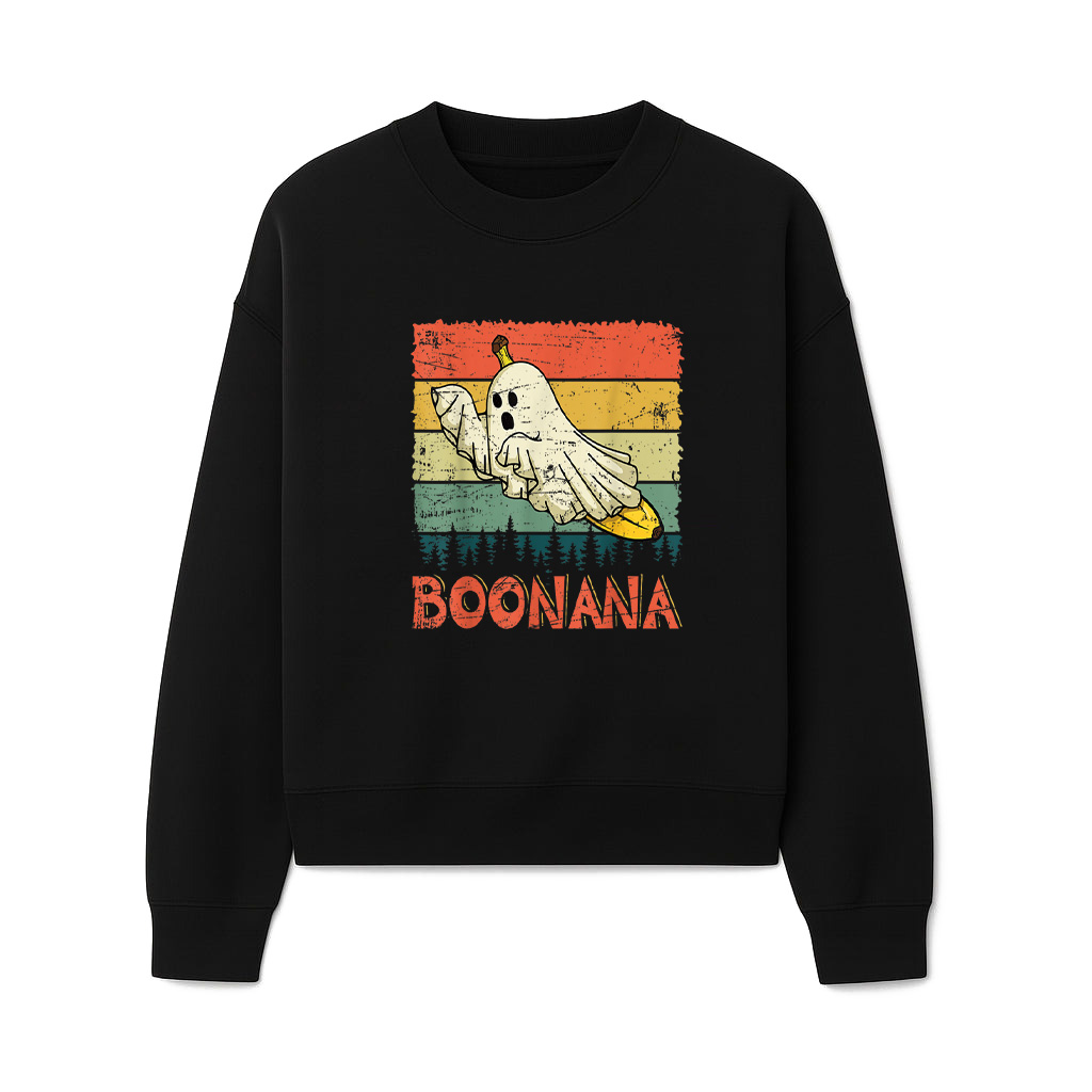Boonana Banana Ghost Cute Kawaii Retro Vintage Halloween Sweatshirts 06-10-2025