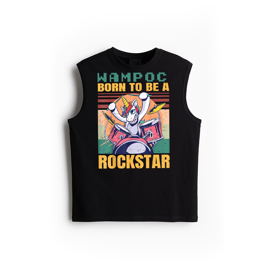 Born To Be A Rockstar Unicorn Music Retro Vintage Gift Tank Top