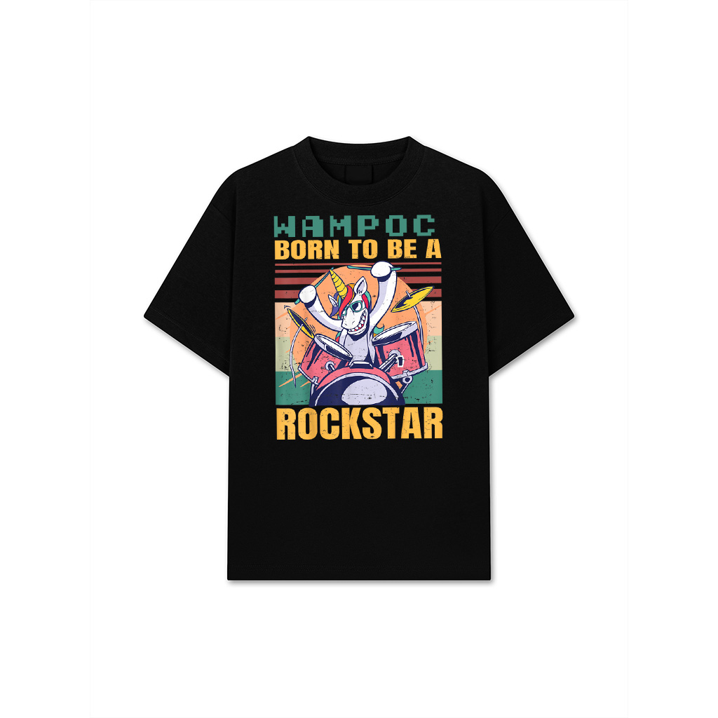 Born To Be A Rockstar Unicorn Music Retro Vintage Gift T-Shirt