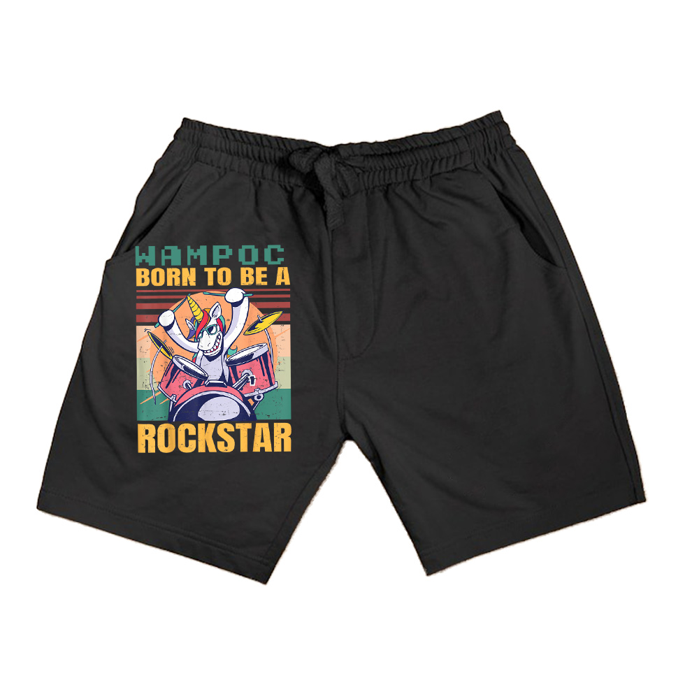 Born To Be A Rockstar Unicorn Music Retro Vintage Gift Shorts
