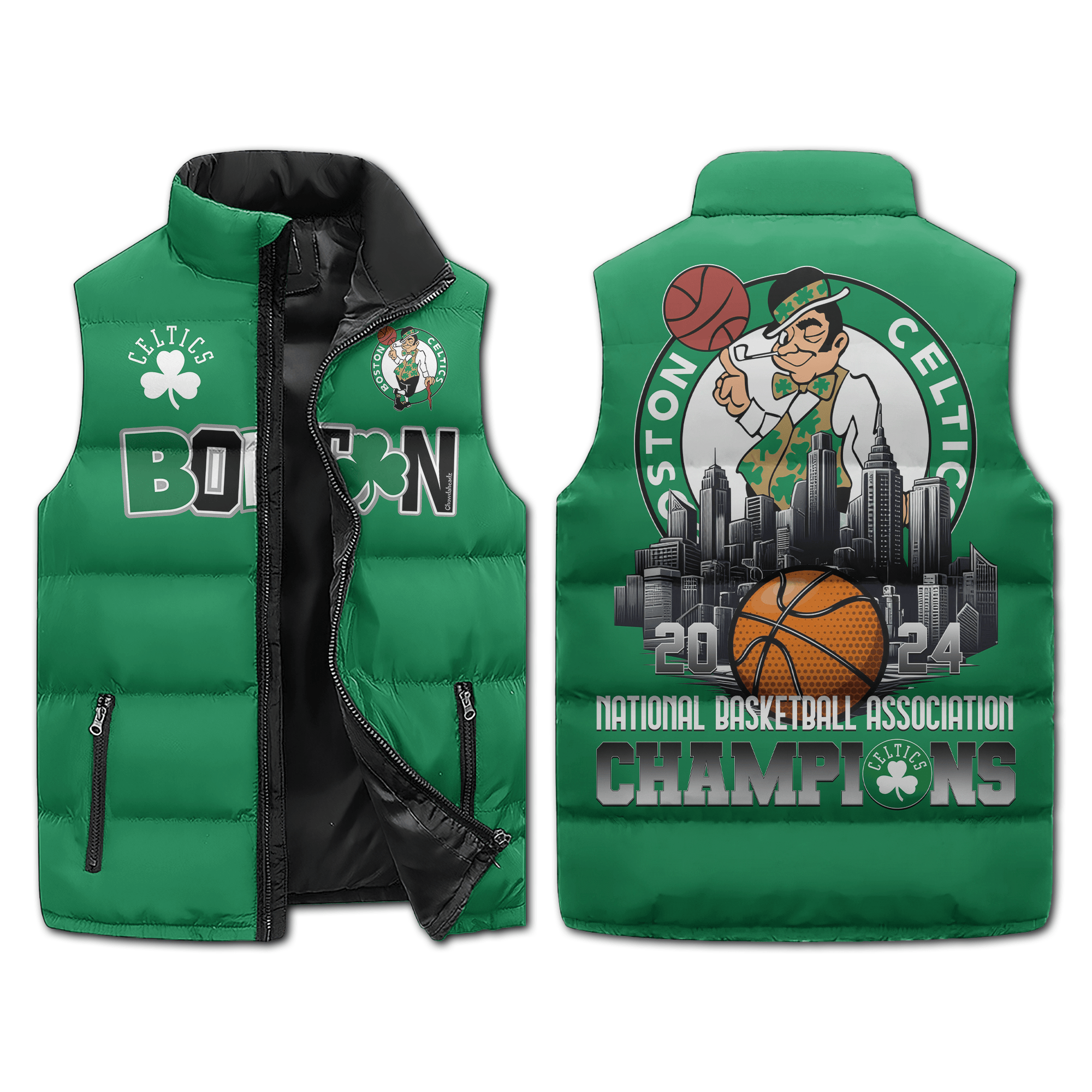Boston Celtics NBA Sleeveless Puffer Jacket