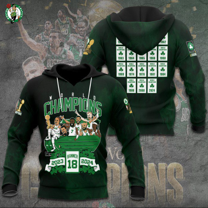 Boston Celtics Winner NBA 2024 Champion Final 3D Unisex Hoodie GBC1007