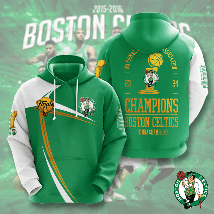 Boston Celtics Winner NBA 2024 Champion Final 3D Unisex Hoodie GBC1013