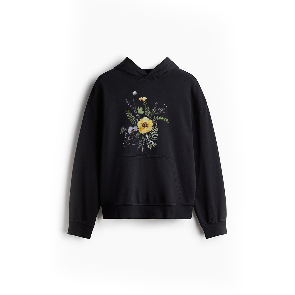 Botanical Vintage Boho Cottagecore Wildflowers Garden Floral Hoodie