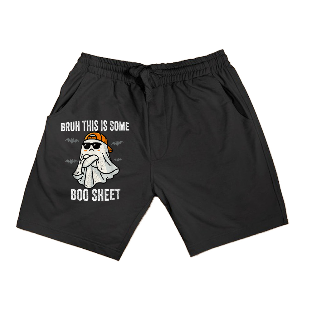 Bruh This Is Some Boo Sheet Funny Halloween Ghost Vintage Shorts