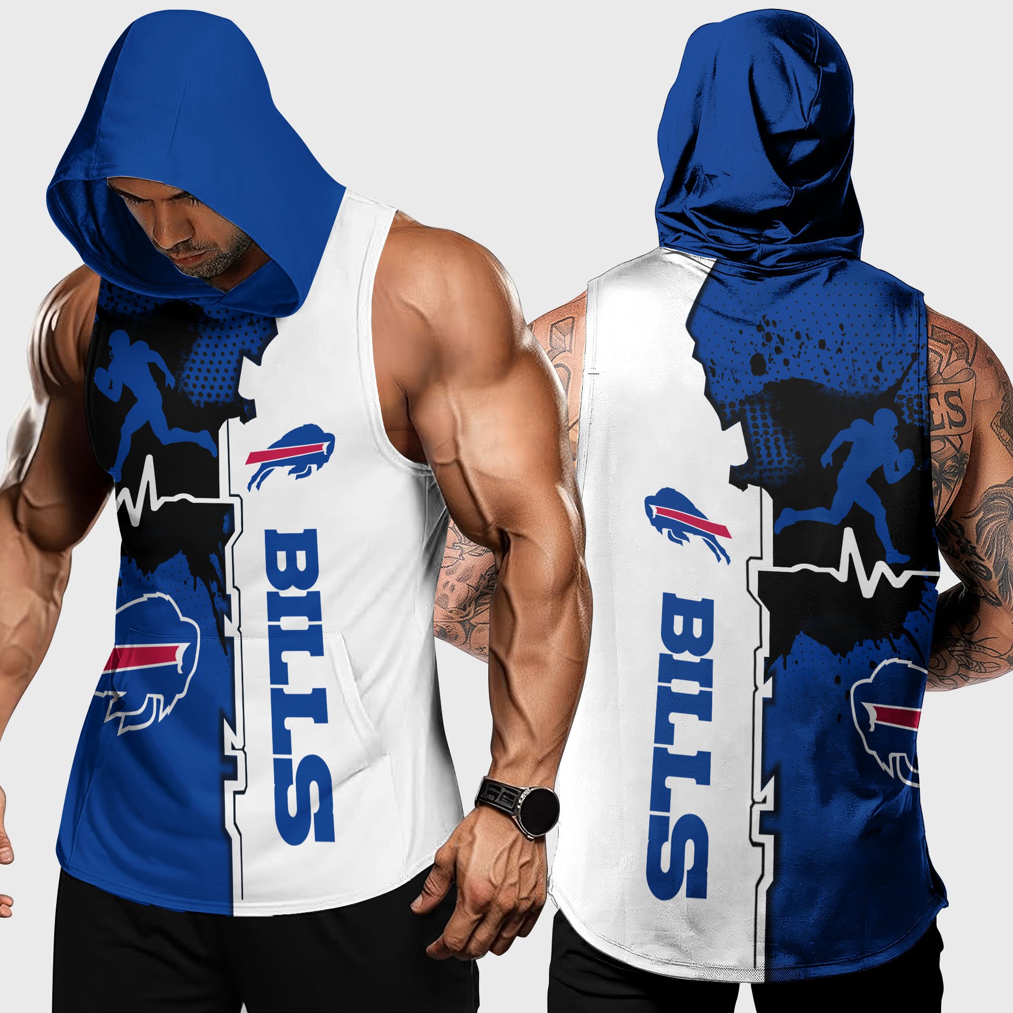 Buffalo Bills Hoodie Tanktop Custom Your Name, Football Team Hoodie Tanktop, Gift For Football Lovers