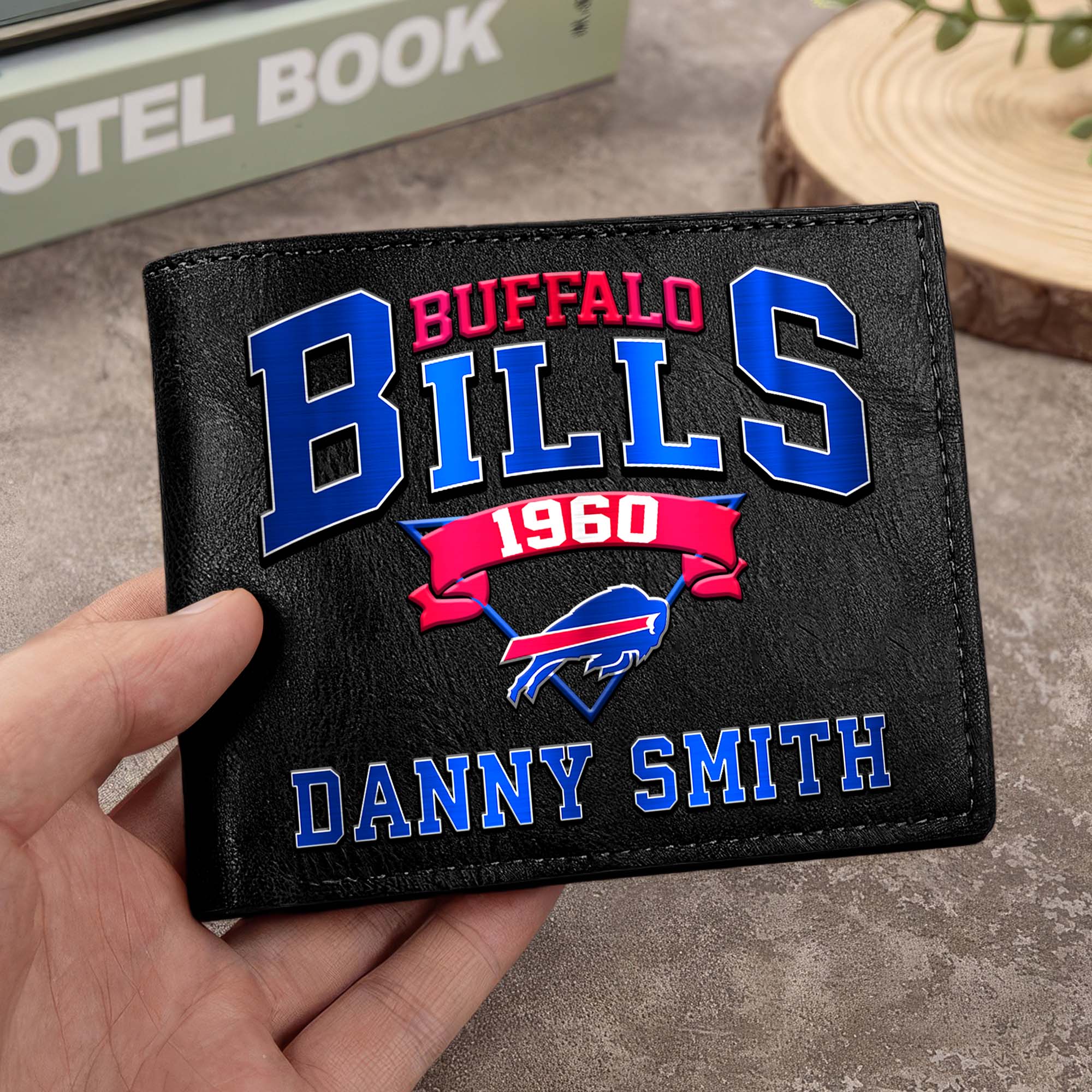 Buffalo Bills Men Wallet Custom Your Name, Football Team Men Wallet For Fans, Gifts For Football Lovers