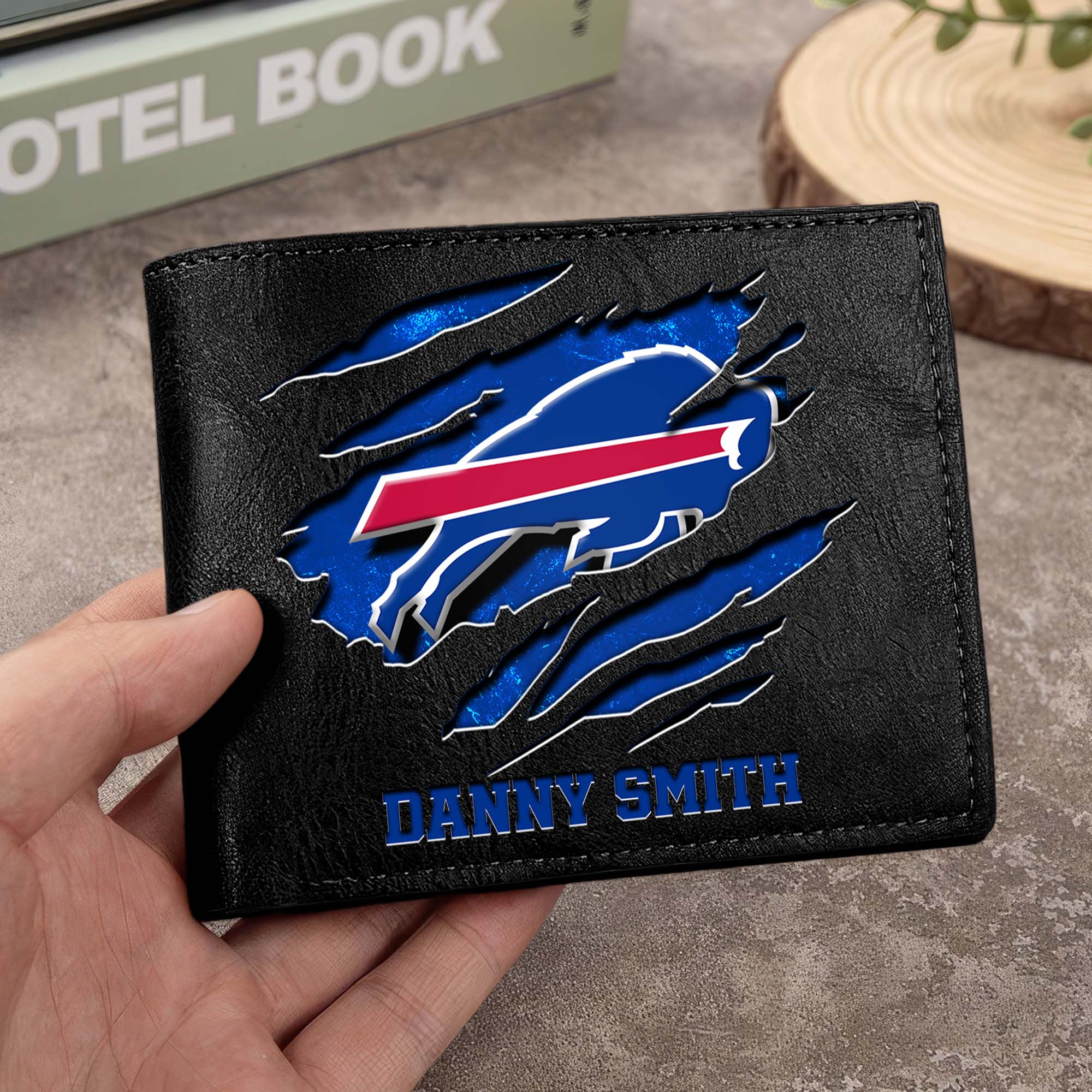 Buffalo Bills Men Wallet Custom Your Name, Football Team Men Wallet For Fans, Gifts For Football Lovers