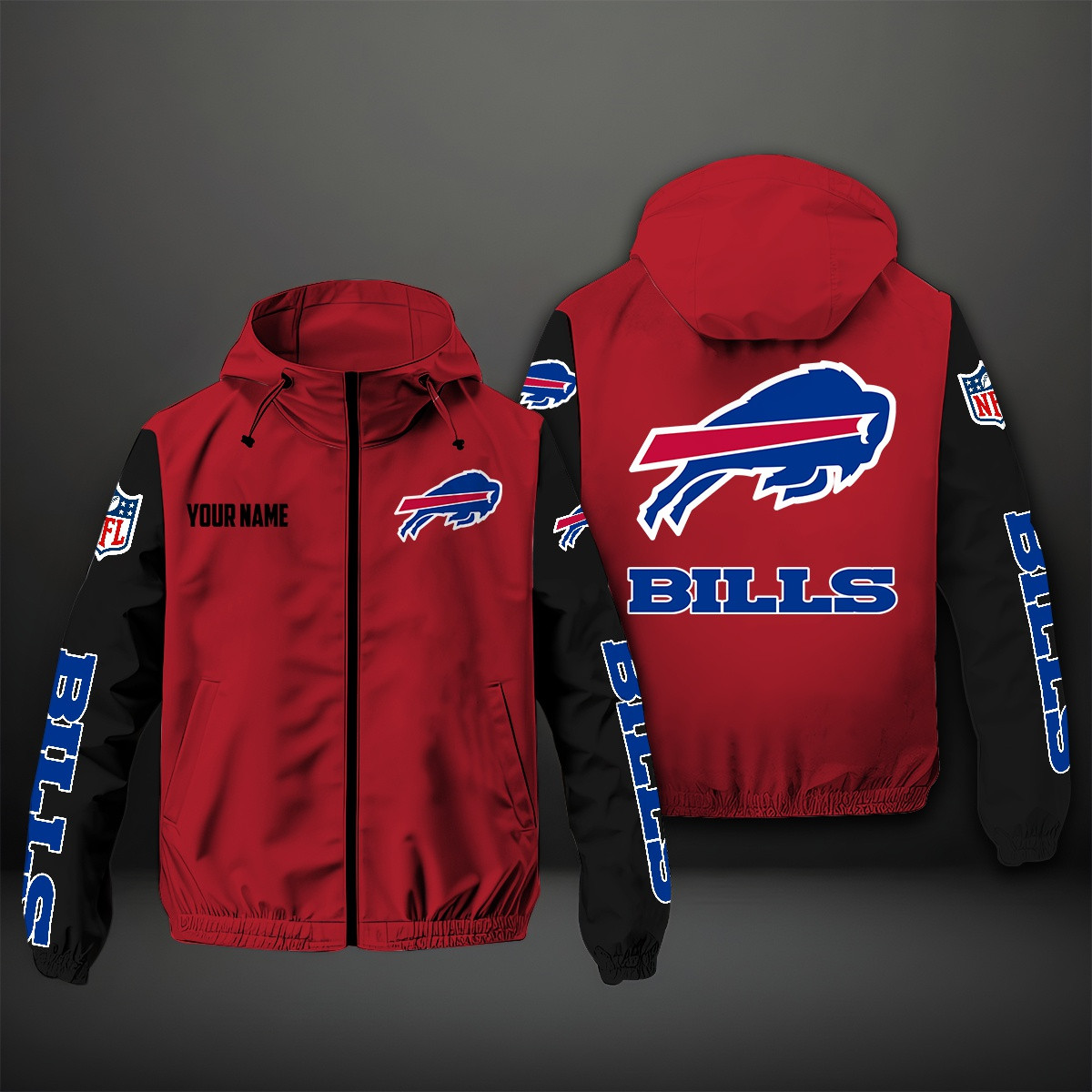 Buffalo Bills NFL Personalized Windbreaker Jacket For Fan