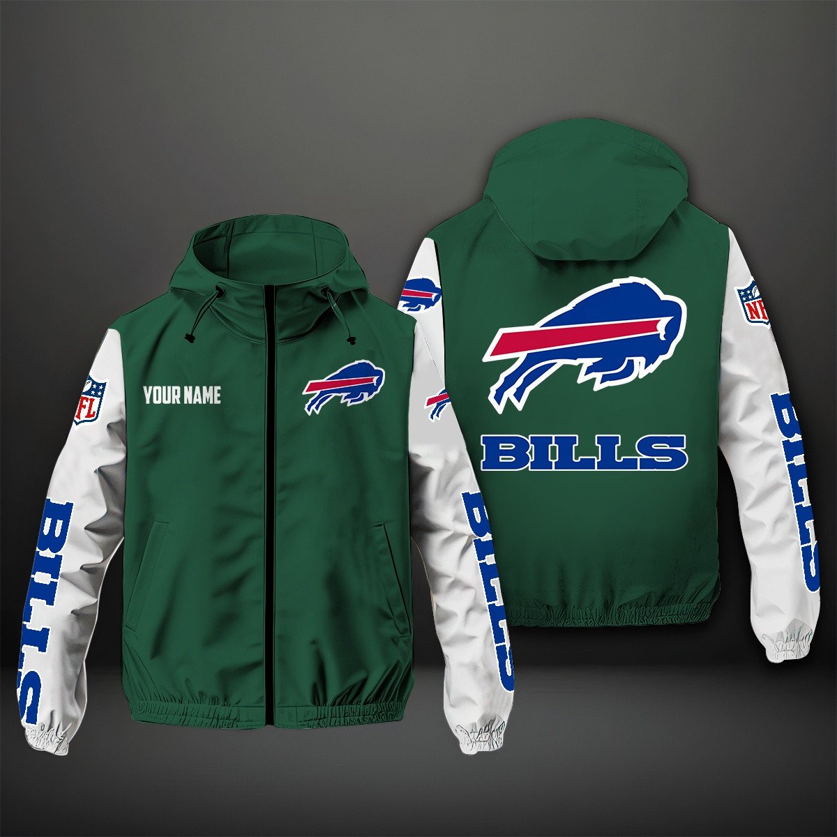 Buffalo Bills NFL Personalized Windbreaker Jacket For Fan