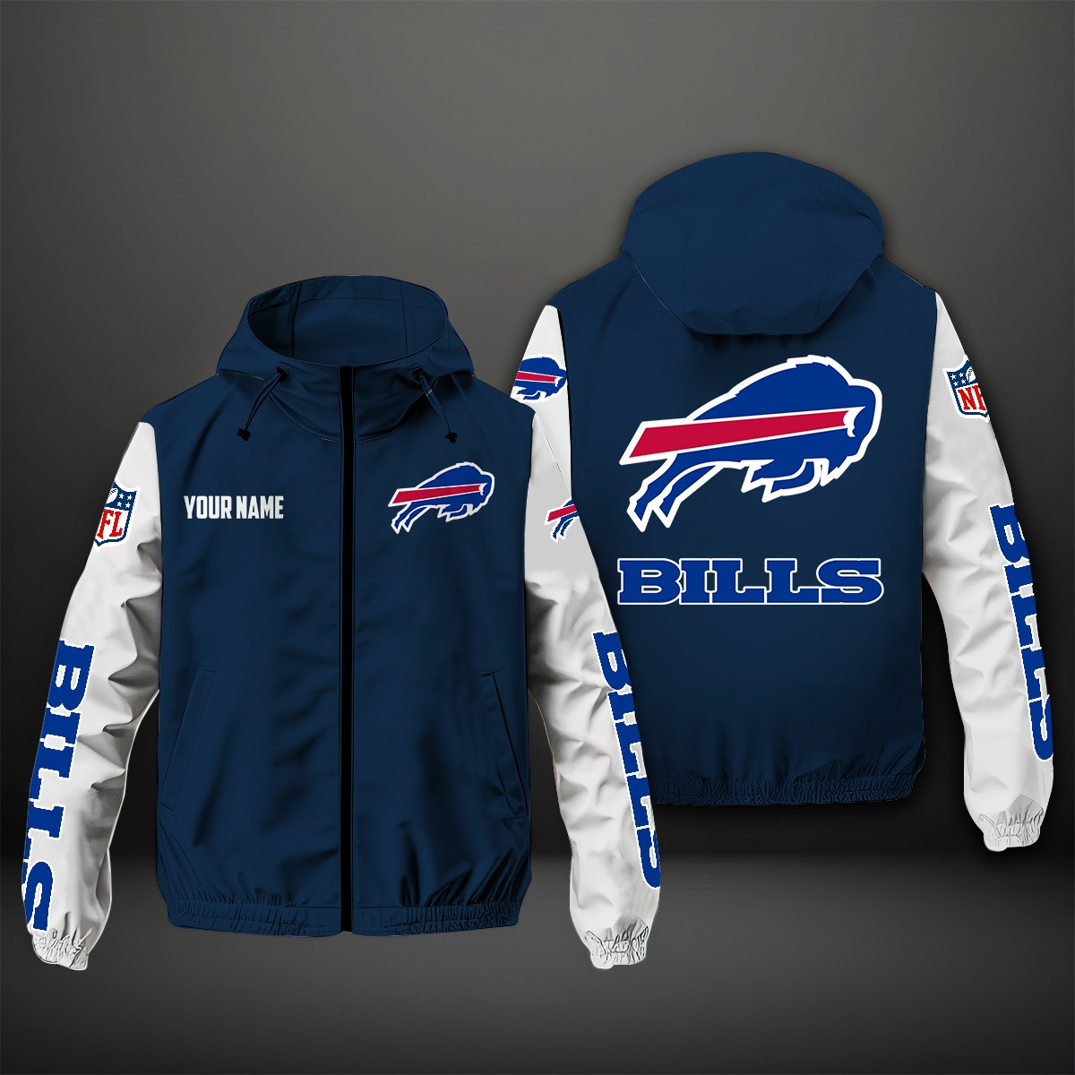 Buffalo Bills NFL Personalized Windbreaker Jacket For Fan