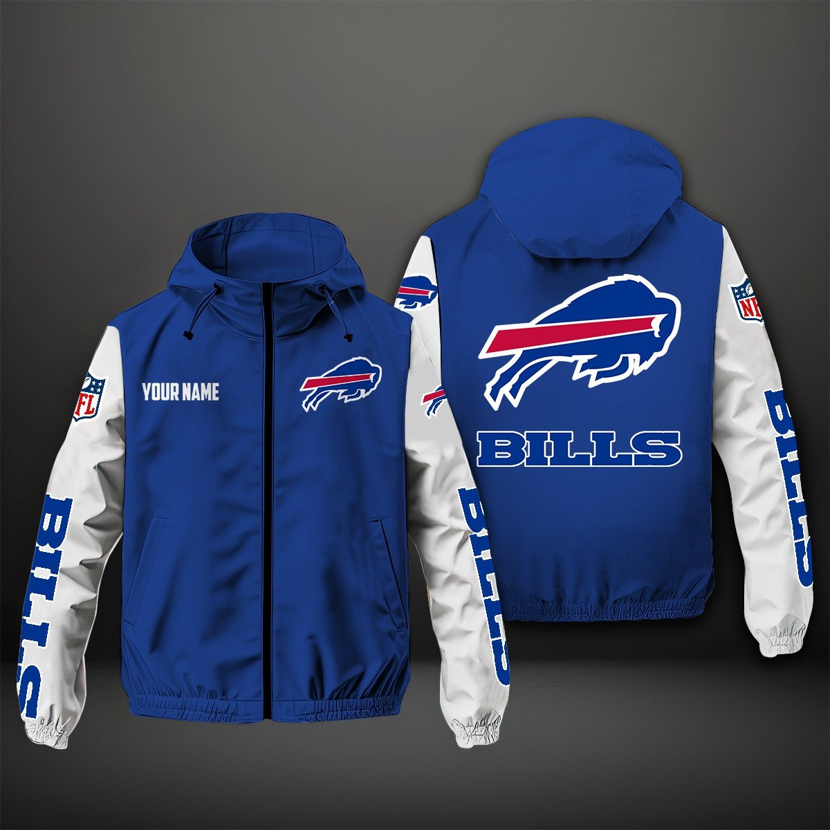 Buffalo Bills NFL Personalized Windbreaker Jacket For Fan